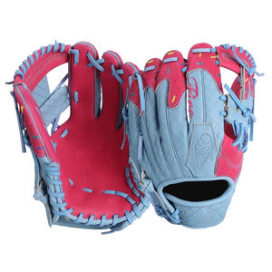 Meilleur prix Gants de baseball professionnels en cuir Couleur et taille personnalisées Logo personnalisé Service OEM Vente en gros directe d'usine - Product Image 1