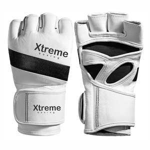 Guantes de Boxeo MMA sin Dedos (Cuero PU) - Absorción de Humedad, Palma Reforzada para Entrenamiento Deportivo/Gimnasio para Adultos - Product Image 2