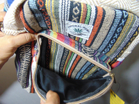 Sac à dos en chanvre fait main, style ethnique bohème vintage anglais, écologique, durable, grand format pour ordinateur portable, idéal pour l'école et le quotidien – Vente chaude