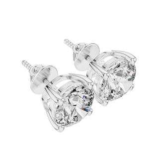 Pendientes de Diamantes Cultivados en Laboratorio de 4 Quilates, Claridad VVS-VS EF, Oro de 18 Quilates, 14 Quilates, 10 Quilates y Plata 925, Oro Rosa, Amarillo, Blanco - Product Image 4