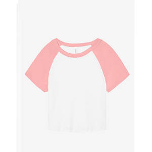 T-shirt décontracté Y2k extensible à manches courtes slim fit à blocs de couleur 3D Bella Batik pour femmes - Product Image 6