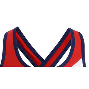 Reggiseni sportivi Tommy Hilfiger per ragazze piccole e grandi, con schiena incrociata e colori a blocchi, colore bianco, taglia 6-7 - Product Image 2