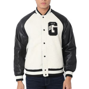 Customized 2025 High Quality Varsity <b>Jacket</b> <b>Men</b> Chenille Embroidery Leather Sleeves Custom <b>Baseball</b> Letterman Varsity <b>Jacket</b> - Product Image 1