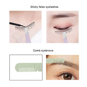 Pinzas para cejas de acero inoxidable con logotipo personalizado de alta calidad OEM al por mayor con punta inclinada y peine sostenible - Product Image 5