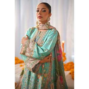 Robe élégante en satin Faraal à col mandarin et manches longues, écologique, pour le printemps et l'été - Product Image 4