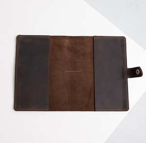 Couverture de carnet rechargeable en cuir véritable de luxe avec protection et organisateur d'écriture NBC-0024 - Product Image 5