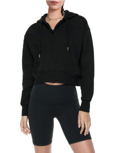 Sudadera con capucha con estampado personalizado de alta calidad para mujer, sudadera transpirable Flexible con cremallera para invierno, Otoño, patrón de letras, logotipo frontal - Product Image 2