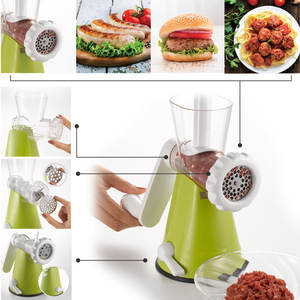 Manual <b>Meat</b> <b>Grinder</b> Hand Crank Sausage Maker Household <b>Meat</b> Mincer Detachable Easy Clean Suction Base Kitchen Tool - Product Image 4