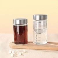 Bouteilles de laboratoire 500 ml 200 ml en verre borosilicate de haute qualité, qualité alimentaire, autoclavables, fabriquées à la main, compatibles lave-vaisselle et micro-ondes, à large ouverture, réutilisables