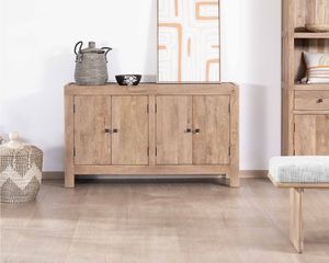 Aparador de 4 puertas en madera maciza de mango de 130 cm Maestro - Product Image 1