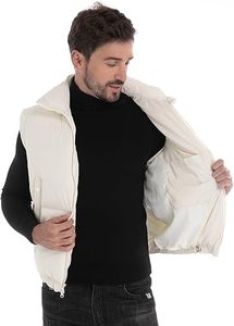 Venta Directa de Fábrica, Chaleco Acolchado Personalizado de Alta Calidad, Transpirable, para Hombre, Invierno, Casual, Cuello en V, 220g, 100% - Product Image 3