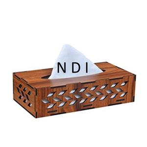 Boîte de rangement pour serviettes avec finition en incrustation d'os, style moderne, décoration de la vaisselle, boîte de rangement pour serviettes pour la voiture, le bureau et la maison - Product Image 4