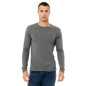 T-shirt à manches longues Deep Heather: confort ultime avec 52% de coton peigné Airlume et 48% de mélange de poly - Product Image 1