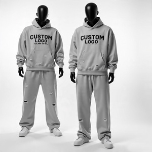 Conjunto de Pantalones Deportivos Holgados y Sudadera con Capucha Extra Grande, 100% Algodón, Estampados, Ecológicos, Personalizables con Muestra Gratuita - Product Image 1