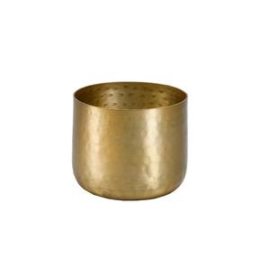 Maceta de latón macizo de diseño martillado con forma redonda, perfecta para macetas de decoración del hogar y fiestas - Product Image 1