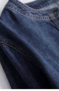 Chaqueta Vaquera Azul Oscuro para Mujer, Tejida en Algodón Ecológico, Estilo Casual Holgado, Estilo Urbano con Rayas a Precios Económicos - Product Image 2