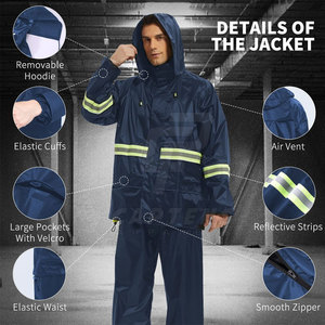 Trajes de lluvia de último diseño de alta calidad al por mayor trajes de lluvia con logotipo personalizado recién llegados trajes de lluvia - Product Image 2