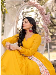 Hermosa Georgette con impresión digital Vestido Mujer Moda Mayorista Fabricante y suministro de la India - Product Image 2