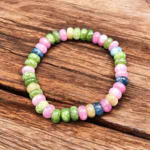 Bracelet extensible en quartz multi-tourmaline religieux fait à la main 8mm perles de pierres précieuses naturelles tendance dans le monde entier bijoux idée cadeau - Product Image 4