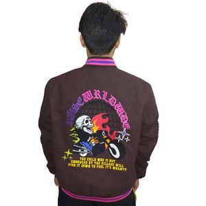 Veste universitaire de baseball brodée en chenille de laine avec logo personnalisé pour hommes manches en cuir blanc vintage avec taille supérieure hiver - Product Image 6