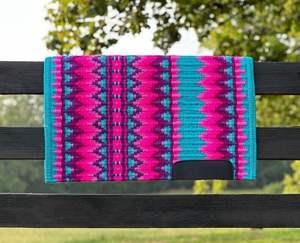 Couverture de selle occidentale en laine faite à la main sur mesure Tapis d'équitation de haute qualité Couverture équestre durable Produit chaud d'Inde - Product Image 1