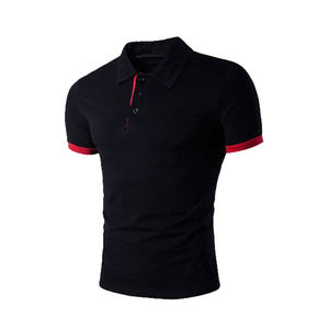 Chemise noire unie anti-plis pour homme en Spandex/Coton à manches courtes avec poche, couleurs et tailles personnalisables, logo sur mesure - Product Image 6
