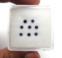 Lote de Piedras Preciosas de Zafiro Azul Natural, Corte Redondo Mixto, Zafiro Facetado Suelto, Zafiro para Joyería de 2-10 mm