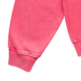 Streetwear personnalisé délavé à l'acide rose 100% coton respirant poids lourd français éponge à capuche soleil délavé surdimensionné pull blanc hommes - Product Image 4