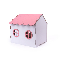 Casa de Perro de Madera MDF Personalizada con Logotipo Impreso, Refugio Decorativo para Animales Pequeños de Interior, Caseta Blanca Plegable Moderna OEM ODM