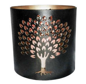 Bougie votive de Noël en métal fini or pour éclairage de maison, décoration de table, pilier de bougie votive - Product Image 6