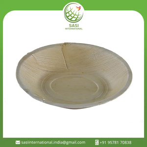 Cuencos redondos y ovalados de hoja de palma natural, vajilla desechable para bodas para servir ensaladas y frutas - Product Image 2