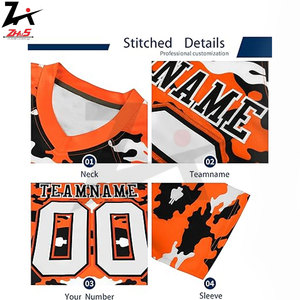 Camiseta de fútbol americano de malla cuadrada personalizada para adultos, ropa de calle de moda al por mayor, diseño en blanco de ajuste de gran tamaño - Product Image 6