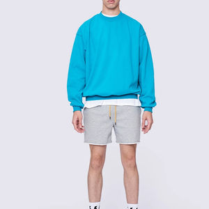 Sweat-shirt pour homme en coton épais imprimé brodé personnalisé pull à col rond T-Shirt pour l'hiver teint en plaine - Product Image 5