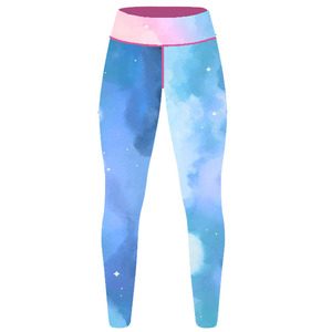 Women's High-Waist Mid-Waist Yoga <b>Leggings</b> Solid Color Graphic Print Sublimation Embroidery Screen Digital Printing <b>Knitted</b> - Product Image 2