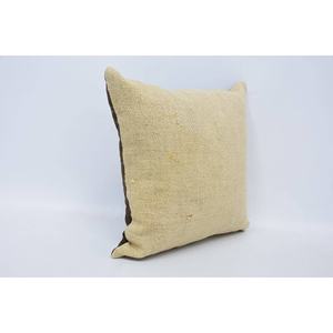 Lujo 16x16 pulgadas Beige lana Kantha Patchwork almohada rústico Floral Vintage mullido tiro para ropa de cama piso tejido 18x18 cuadrado - Product Image 3