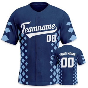 Camisetas de béisbol con botones personalizadas, camiseta de béisbol personalizada en blanco y azul marino para hombres y mujeres, uniforme con nombre y número impreso para jóvenes - Product Image 5