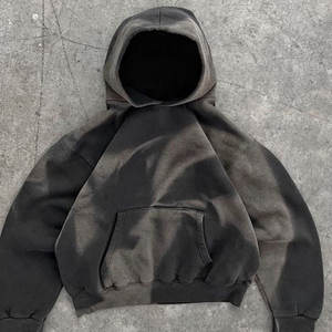 เสื้อฮู้ดผู้ชายไซส์ใหญ่ล้างกรดสวมใส่แนวสตรีทไซส์ใหญ่พิเศษ - Product Image 1