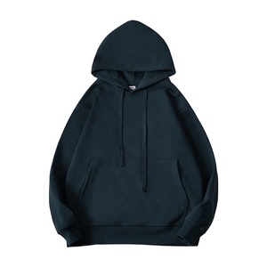 เสื้อฮู้ดผู้ชายแบบมีฮู้ดสำหรับผู้ชายเสื้อฮู้ดผ้าคอตตอนสีทึบออกแบบโลโก้ได้ตามต้องการ - Product Image 3