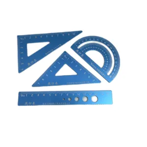 New Design Metal Ruler Set Math Set Includes Protractor Triangle Rulers Straight Rulers For School