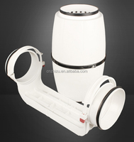 타이저우 공장 Ac 4/5/6/8 인치 100mm 125mm 150mm 200mm 플라스틱 사일런트 덕트 소음기 환기 성장 부스터 공기 배기 팬