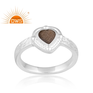 Nuevas llegadas anillo de piedras preciosas de obsidiana de oro Natural de plata esterlina joyería personalizada para mujer regalo para ella - Product Image 1