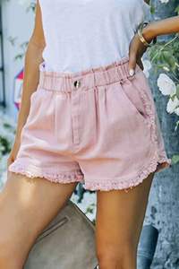 Pantalones cortos ligeros para mujer, pantalones cortos holgados con estilo con cintura elástica y cordón para la máxima comodidad, pantalones cortos para mujer - Product Image 3