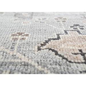 พรมขนสัตว์อัฟกันถักมือ Erbe Lnr-4017 สีเทาและดำ ลายเหรียญ  ทอแบบเรียบและเทคนิคแจ็คการ์ด สำหรับใช้ในบ้านและรถยนต์ - Product Image 3