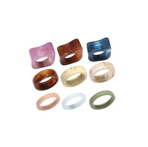 100% haute qualité résine époxy bagues classique princesse coupe diamant couleurs personnalisées tailles saint valentin vente personnalisable - Product Image 2