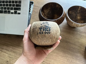 Gobelet à boire réutilisable en coquille de noix de coco naturelle, écologique, fait main, style campagnard, résistant à la chaleur, portable, compatible lave-vaisselle, idéal pour offrir - Product Image 2