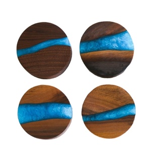 Customized Wholesale Mini Craft <b>Wooden</b> Pallet Manufacturer Coaster Set for Home Use Manufacturer <b>Wooden</b> coaster Set Natural - Product Image 1