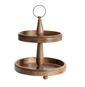 Single Tier <b>Wooden</b> Cake <b>Stand</b> <b>Wooden</b> Rounded Top Display Cake <b>Stand</b> Tableware Decorative at Wholesale Price - Product Image 3