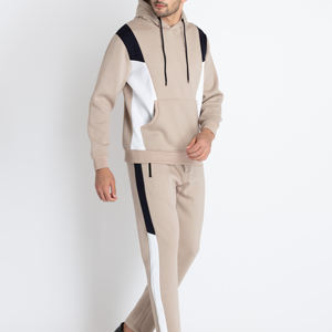 Venta al por mayor de 2 piezas de calidad superior Jogger hombres deportes chándal con capucha de lana gimnasio ropa para correr logotipo personalizado sólido para el invierno - Product Image 2