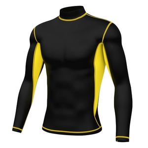 Chemises de compression pour hommes, manches longues, respirantes, extensibles dans quatre directions, pour la maternité, le fitness, l'entraînement, le sport et la gym - Product Image 1