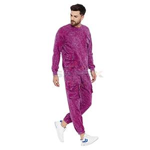 Survêtement décontracté à capuche vintage délavé à l'acide, uni, pour homme, sur mesure, léger, sublimation, hiver, meilleur prix de gros 2025 - Product Image 4